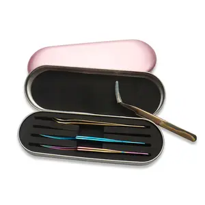 Kit de pinces à épiler pour faux-cils, 1 pièce, porte-pince à épiler, volume premium, pour extension de cils, emballage magnétique, boîte