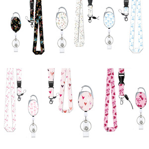 In stock stainless steel <b>spring</b>-printed oval easy-pull buckle with back <b>clip</b>, bow, retractable strap, safety buckle, and - Product Image 1