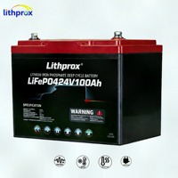 Batterie LiFePO4 haute capacité 25,6V 100AH Grade A Professionnelle 6000 Cycles Marine BMS RS485 Prise Anderson CE RoHS IP67 OEM ODM