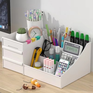 Organizador de Escritorio con 2 Cajones de Plástico para Maquillaje Cosmético, Caja Organizadora de Baño, Caja de Almacenamiento de Mesa de Escritorio - Product Image 3