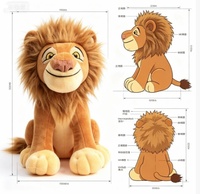 Boneka Singa Duduk Lucu Super Lembut 11-30cm Isi Kapas PP Simba King Hadiah untuk Unisex