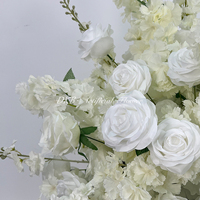 DKB Fabrik Maßgefertigte Weiße Rosen-Seidenblumenkugel Handgemachte Hochwertige Künstliche Blumen-Tischdekoration für Hochzeiten und Events