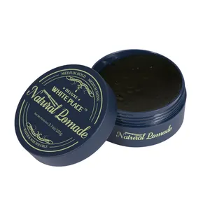 White Place Brand Deluxe Medium Hold Shine Hair Wax Water Based Natural Pomade Cream Unisex Hair Styling Peppermint Curl Cream