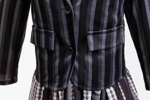 Abito Cosplay di Alta Qualità per Ragazze Ispirato a Wednesday TV&Movie, Vestito <span class=keywords><strong>Nero</strong></span> in Pizzo a Maniche Lunghe, Set di 3 Pezzi per Feste - Product Image 5