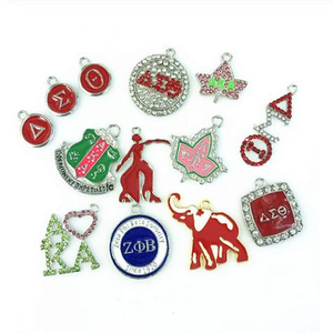 Ivy Thiết kế quyến rũ cho phụ nữ sorority Mặt dây chuyền trang sức trong màu hồng màu xanh lá cây kẽm hợp kim cho đám cưới và các bên DIY phụ kiện - Product Image 6