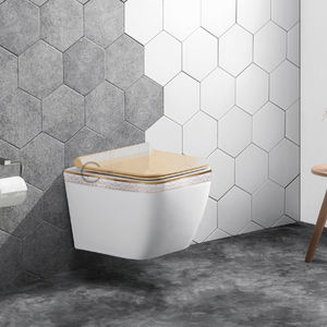 Inodoro de cerámica para baño, inodoro suspendido de porcelana de color, inodoros suspendidos sin borde. - Product Image 5