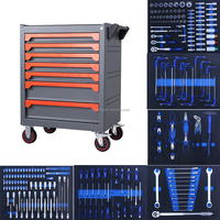 Meuble de rangement multi-tiroirs à 7 compartiments, personnalisable, en mousse EVA, pour garage et atelier, robuste, avec roues, pour 245 outils