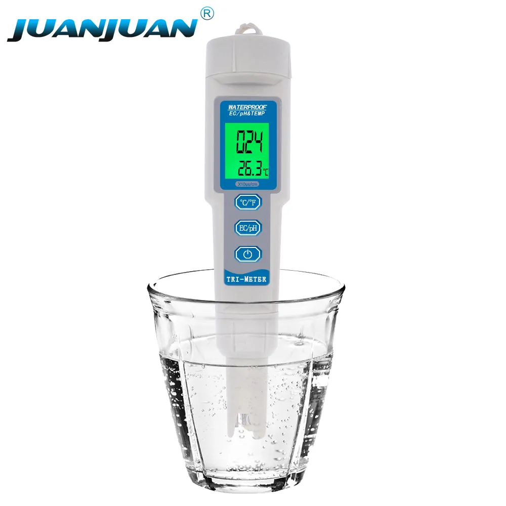 גבוהה רזולוציה גבוהה דיוק 3 ב 1 PH TDS טמפ דיגיטלי PH מטר ATC מים pH Tester Meter עט עבור מים יין ספא אקווריומים