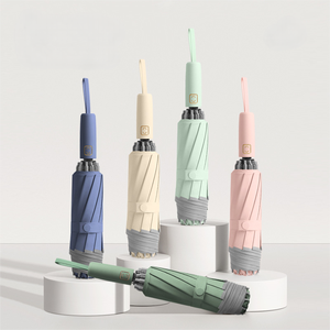 Precio <span class=keywords><strong>sorpresa</strong></span> nuevo diseño colorido al por mayor paraguas grande plegable al aire libre con mango de goma de silicona para la lluvia - Product Image 2