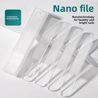 Lime à ongles en verre nano transparente double face, outil de manucure et de façonnage pour nail art