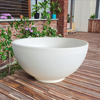 BSCI GRS, fabrication artisanale, vente chaude, pot de fleurs en bois et pierre écologique de 12 pouces, léger, pour l'intérieur et l'extérieur
