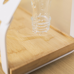Support en acier inoxydable 304, plateau à eau en bois, bouteilles à jet, couleur blanche, séchoir à bouteilles pour bouteilles <span class=keywords><strong>SodaStream</strong></span> Crystal - Product Image 4