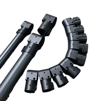 Conector de tren de aterrizaje RJX de aleación de aluminio de 16-40 mm para tubo de carbono de trípode, piezas para drones agrícolas