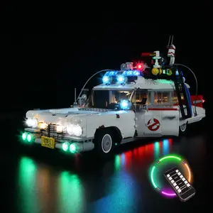 Hayalet Busters için sadece işık kiti yapı taşları araba Ghostbusters & Model oyuncaklar tuğla Ghostbuster Ecto 1 çocuk hediye