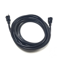 Câble d'extension Edison 10 pieds 12/3, 15A 125V, NEMA 5-15P vers 5-15R, SJOOW, résistant aux intempéries, robuste, pour extérieur et intérieur, noir