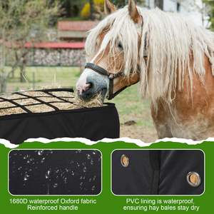 Free sample Large Capacity Equestrian Nylon Horse <b>Hay</b> <b>Bags</b> Hanging Outdoor Netting Pockets for <b>Hay</b> Material Storage - Product Image 5