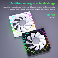 Ventilador de Caja AntarcChill de 120 mm RGB con Marco PWM, Brillo LED Fuerte, Conector de 6 Pines, Ventilador de Refrigeración para Juegos de PC, para Gabinete de Computadora de Escritorio