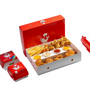 Boîtes d'emballage pour frites et poulet frit à emporter en gros, boîtes alimentaires personnalisées avec logo imprimé, jetables, pour la restauration rapide - Product Image 3
