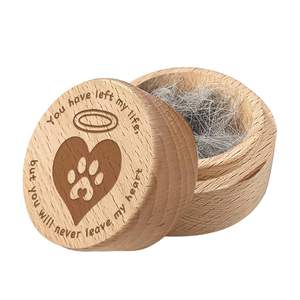 Guci Kayu Buatan Tangan dengan Logo Pola Kustom - Guci Hewan Peliharaan Premium untuk Abu, Kenang-kenangan Hewan Peliharaan untuk Anjing & Kucing - Product Image 6