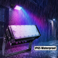 Projecteur LED RGB couleur pleine et blanc 150W pour éclairage paysager de parcs carrés, avec télécommande sans fil, étanche IP65