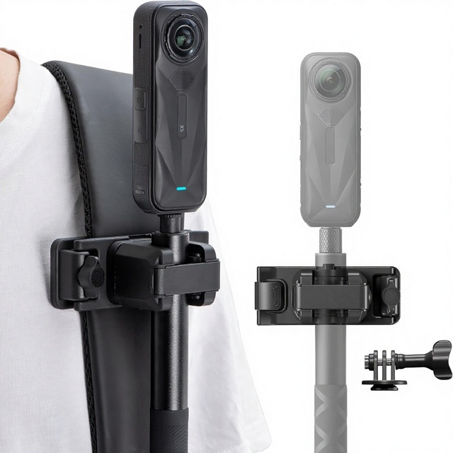STARTRC Selfie Stick Holster Backpack Strap Clip Mount Adjustable Quick Release Action Camera Accessory for Insta360