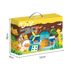 Ensemble de blocs de construction <span class=keywords><strong>pour</strong></span> animaux en marbre DIY, 83 pièces, jouets de piste de course, jouets éducatifs de construction avec ascenseur en spirale - Product Image 6