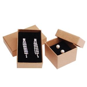 Customized Logo <strong>Vintage</strong> Cowhide Paper <strong>Box</strong> Earrings Necklace Ring Jewelry Packaging <strong>Box</strong> - Product Image 3