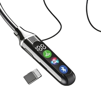 Écouteurs intra-auriculaires à tour de cou 5.4 avec indicateur de batterie LED, faible latence, son stéréo, basses puissantes, pour le gaming, la musique, la course en extérieur, IPX4