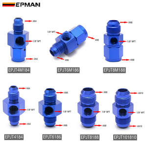 Adaptador de Conexión de Presión de Combustible y Aceite EPMAN de Aluminio Macho de 1/8\" NPT con Puerto Lateral AN4 AN6 AN8 AN10 - Product Image 3
