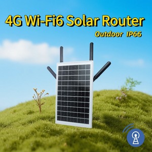 Router Solar Renovable Huastlink de 12W con 4G, Batería de 18000mAh, ABS Impermeable para Exteriores, Ranura para Tarjeta SIM, Wi-Fi 2.4G, Firewall - Product Image 3