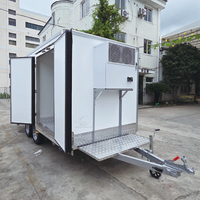 Mobiler Küchenanhänger für Saft, Eis, Kaffee, Catering, Voll Ausgestatteter Pizza- und Fast-Food-Truck mit Zwei Zonen