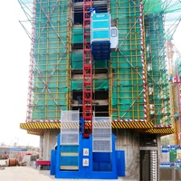 Monte-charge à double cage pour le transport vertical sur les chantiers de construction de bâtiments de grande hauteur