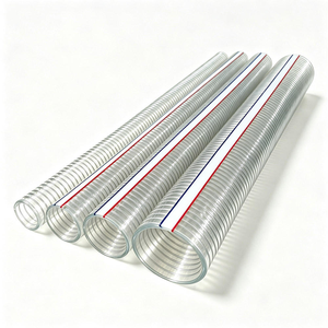 Tuyau composite en <span class=keywords><strong>PVC</strong></span>, fil d'acier et fibre, transparent, spiralé, pour aspiration et refoulement d'eau, d'huile et de poudre - Product Image 1