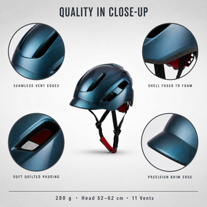 Casque de vélo KMS-HO89 In-mold, léger (280 g), 11 aérations, pour VTT et vélo de route, taille M/L - Product Image 2