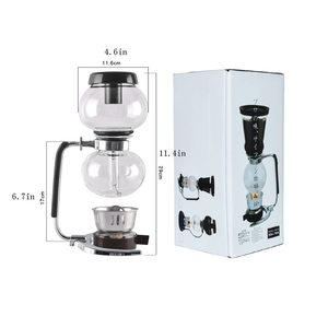 Cafetière à siphon moderne pour <span class=keywords><strong>3</strong></span> tasses, cafetière à vide écologique, pot à siphon à thé, machine à café contemporaine avec filtre - Product Image 2