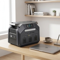 Station d'alimentation portable 1800W 1024Wh avec onduleur à onde sinusoïdale pure, contrôleur solaire MPPT, port XT60 pour la maison et l'extérieur