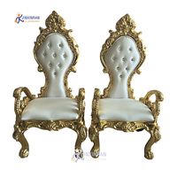 Chaises de trône royales de luxe de haute qualité pour mariage, chaises de trône personnalisées pour couple de mariage