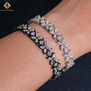 Fashion Hio Hop Jewelry Fancy Cut Moissnaite Tennis <b>Bracelet</b> <b>Solid</b> 925 <b>Silver</b> Moissanite DVVS <b>Bracelet</b> GRA Certificate - Product Image 2