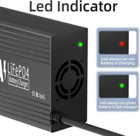 Chargeur de batterie au lithium LifePO4 16V 20A pour batteries Lipo 16V 70Ah pour bateau, camping-car, 5S 18.25V Chargeur de batterie LiFePO4 Li-ion