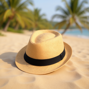Chapeau Panama Angelina en herbe naturelle 56-58 cm unisexe pour l'été et la plage - Product Image 2