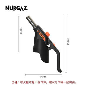 Nurgaz - Lanzallamas de mano para exteriores, pulverizador de GLP, encendedor de fuego con llama ajustable, 16x7.6x27cm, acero inoxidable - Product Image 4