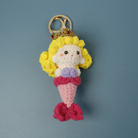 Porte-clés Charme Poupées Princes Adorables, Mini Porte-clés de Voiture Tricotés à la Main, Pendentifs Mignons pour Sac à Dos et Sac à Main, Porte-clés de Couple