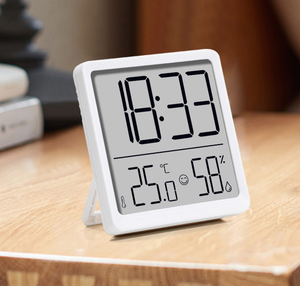 Zhongnaier Nhật Bản mini bảng đồng hồ hygrothermograph bảng đồng hồ đa chức năng điện tử Nhiệt kế ẩm kế đồng hồ báo thức - Product Image 3