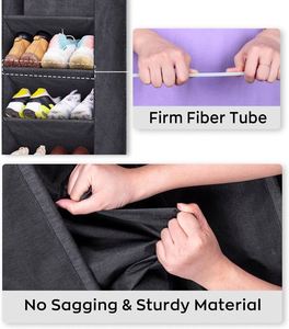 Door Foldable Lightweight Shoe Organizer Closet Large Deep Pockets <b>Narrow</b> Shoe Rack Door Hanging Boots <b>Storage</b> - Product Image 4