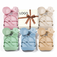 Bavoirs en silicone ODM/OEM, ensemble d'alimentation pour bébé en silicone, vaisselle pour enfants, bol en silicone, assiette à ventouse