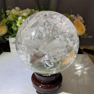 Chất Lượng Cao Trắng Thạch Anh Sphere Tinh Thể Tự Nhiên Bóng Lớn Cầu Vồng Bên Trong Rõ Ràng Thạch Anh Sphere Cho Trang Trí - Product Image 3