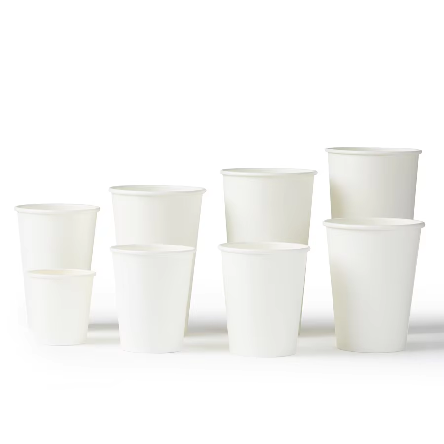 Hot Selling Customize 90mm Single Wall Paper Cup 12/16/22oz Disposable Coffee Paper Cup for Hot Cold Drinks With Lid