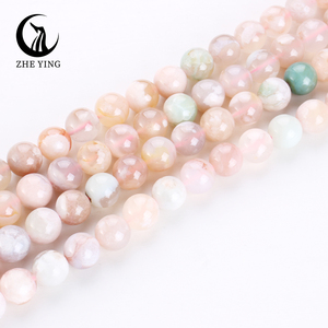 Zhe Ying 6/8/10mm Sakura Fleur Agate <span class=keywords><strong>Pierre</strong></span> Perles Rondes Lisse <span class=keywords><strong>Pierre</strong></span> Perles pour la Fabrication de Bijoux Sakura Agate Perles - Product Image 5