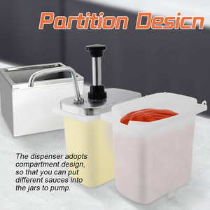 DaoSheng ristorante Hotel <span class=keywords><strong>cucina</strong></span> <span class=keywords><strong>Buffet</strong></span> con metallo testa pompa 4L 6L acciaio inox salsa Dispenser - Product Image 4