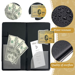 Presentador de Comandas Personalizado con Logotipo, con Bolsillo para Tarjetas de Crédito de Vinilo Transparente Castellano, Material de Cuero PU - Product Image 5